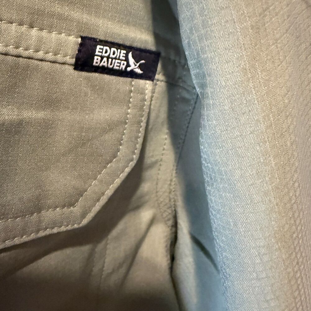 New With Tags Eddie Bauer 2xl Green Hiking Fishing Vented shirt Men - Picture 3 of 7